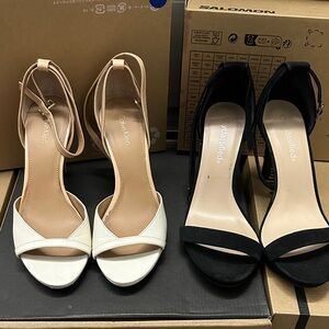 Calvin Klein Women's Cream and Black Heels